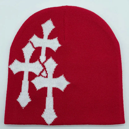 Fashion Y2K Crucifix Beanie