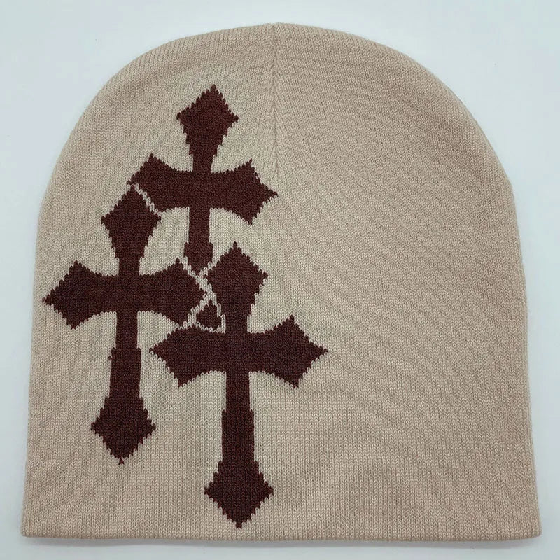 Fashion Y2K Crucifix Beanie