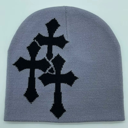 Fashion Y2K Crucifix Beanie